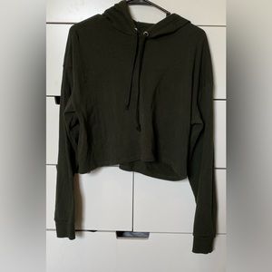 H&M Divided Basic Dark Green Cropped Hoodie